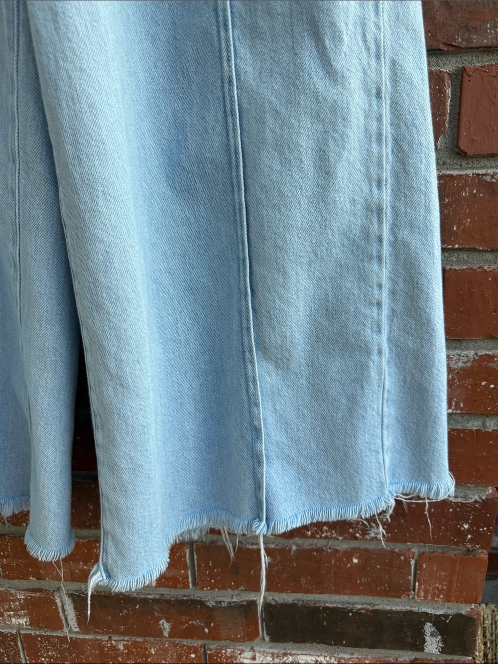 Wide Leg Denim Elastic Waist Pants - Picture 4 of 7